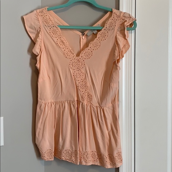 LOFT Tops - Loft eyelet peplum top